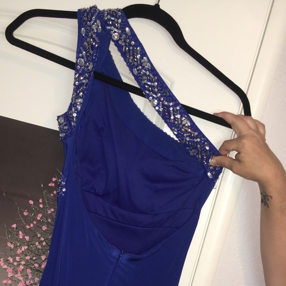 Royal Blue One Strap Prom Dress! - Picture 7 of 7